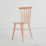温莎椅 实木坐板无扶手休闲北欧餐椅 酒店咖啡厅家用创意设计椅