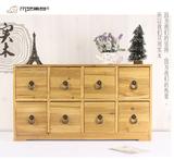 包邮杂物多抽木制收纳小件分类纯实木柜复古中式新款8屉桌面家具