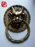 仿古中式纯铜装饰手头/古典大门龙头拉手/仿古纯铜狮子头大门环