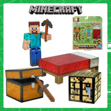 正版 Minecraft Creeper我的世界游戏同款塑胶公仔积木拼装类玩具