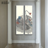 新中式禅意装饰画抽象水墨图案客厅挂画组合画背景墙三联有框壁画
