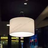 新中式餐厅客厅简约白色羊皮灯酒店卧室圆形灯具定制网鱼网咖吊灯
