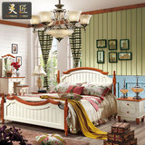 地中海双人床田园简约 1.5米1.8米实木床单人床 卧室家具套装组合