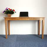 北欧宜家台式家用学习桌原木书桌经济型简约写字台现代实木电脑桌