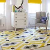 简约加厚地中海晴纶客厅茶几卧室书房样板房欧式抽象格子地毯定制
