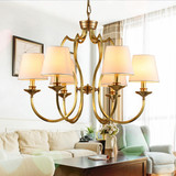 美式出口纯铜美式全铜吊灯简美现代客厅卧室宜家别墅双层美家灯饰