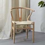纯实木餐椅Y椅咖啡椅现代简约椅子休闲椅榉木榫卯麻绳编织泡茶椅