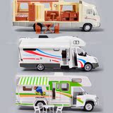 豪华旅行汽车露营房车模型合金 仿真儿童玩具车 活动大篷车带家具