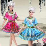 2016新款少数民族舞蹈服装女苗族土家族傣族瑶族舞台表演出服特价