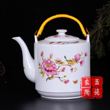景德镇青花陶瓷茶壶 玻璃茶壶 大号泡茶壶大容量凉水壶过滤小茶壶