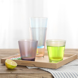 进口土耳其彩色玻璃杯 家用创意水杯耐热喝水杯子透明果汁杯茶杯