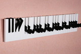 包邮木质烤漆宜家创意钢琴挂钩衣服架墙壁装饰壁挂琴键挂钩衣架