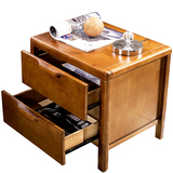 全实木床头柜简约现代储物柜中式小户型收纳柜子组装卧室橡木家具