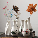 雪花釉小花瓶日式小清新创意现代简约陶瓷摆件花插花道装饰品包邮