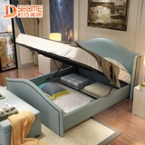 家具布艺床 双人床1.8米小户型软包大储物美式床北欧公主婚床圆床