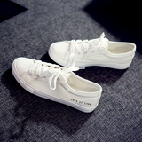 帆布鞋女学生休闲鞋黑白色球鞋平跟鞋子平底鞋布鞋韩版文艺小白鞋