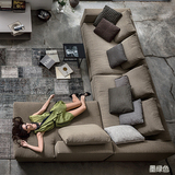 宜家布艺沙发组合羽绒布沙发大小户型北欧可拆洗现代简约客厅转角