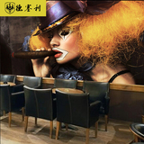 复古3D时尚小丑大型壁纸 主题酒吧KTV网吧包厢壁画 摇滚餐厅墙纸