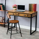 GF 美式实木书桌椅组合带抽屉写字学习桌家用电脑桌办公桌子特价