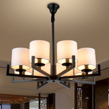 新中式吊灯客厅灯复古中国风现代布艺铁艺古典茶楼餐厅灯卧室灯
