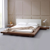 实木床 简约纯橡木1.8米1.5米双人床 实木榻榻米床卧室家具定制