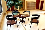 欧式复古餐桌椅组合铁艺沙发椅子办公休闲酒吧时尚咖啡西餐厅餐椅