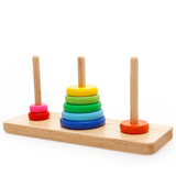 汉诺塔教具幼婴儿童早教益智力玩具彩虹叠叠乐套圈配对积木