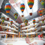 春夏季美陈商场中庭热气球吊饰 购物中心展厅布置 热气球装饰DP点