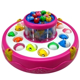 磁性钓鱼益智力开发儿童音乐电动玩具套装1-3岁小孩子4两2周5半三