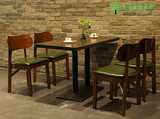 休闲咖啡厅桌椅西餐厅桌椅组合甜品店桌椅北欧奶茶店宜家实木餐椅