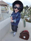 2016秋季新款韩国代购儿童装男童女童破洞牛仔外套宝宝百搭外套潮