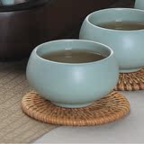 北宋汝窑小茶杯茶碗 陶瓷泡茶杯子汝瓷品茗杯开片品茶茶盏 特价