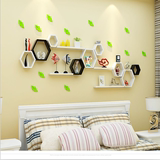 六边形创意格子置物架壁挂电视沙发卧室客厅背景墙面上装饰架隔板