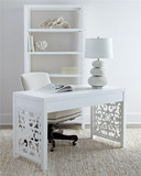 美式白色书桌现代多抽电脑桌法式雕花书桌宜家写字桌欧式实木组合