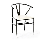 铁艺Y型餐椅会客洽谈椅靠背椅子美式复古彩色创意椅休闲椅酒吧椅