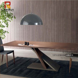 简约loft书桌创意办公桌实木工作室会议长桌餐桌设计师家具包邮