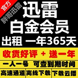 迅雷会员 12个月 一年xunlei 迅雷白金会员 迅雷出租 自动发货