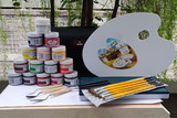 包邮马利1100水粉颜料36色套装 工具箱+画笔调色盒水粉画颜料套餐
