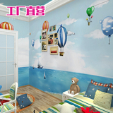 帝宜佳地中海灯塔热气球3D卡通主题壁画儿童房早教中心幼儿园墙纸