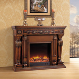 1.5米欧式壁炉 美式仿真火电壁炉装饰柜 白色实木壁炉壁炉架