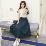 【天天特价】夏季韩版小清新棉麻套装连衣裙两件套女装显瘦中长款
