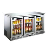 吧台冷藏展示柜定制|酒水饮料展示柜|平台冷藏展示柜|三门冷藏柜