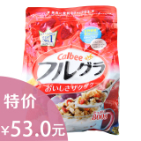 【咕噜网】日本进口 Calbee/卡乐比 水果 谷物 果仁 即食燕麦800g