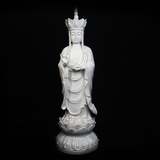 德化陶瓷彩绘高白地藏王菩萨像 地藏菩萨佛像 德化陶瓷有娑婆三圣