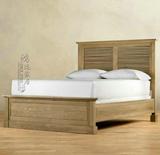 美式床 地中海 实木床1.5米1.8简约双人欧式床乡村复古婚床