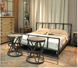 欧式铁艺床简约现代单人床双人床卧室宾馆铁床铁架床儿童床