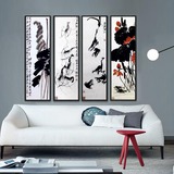 新中式挂画齐白石国画花鸟水墨客厅沙发背景墙装饰画有框单联壁画