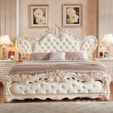 真皮实木欧式大床双人床1.8 美式简约成人现代橡木公主床奢华婚床