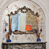 98厘米高档客厅镜子壁挂镜美式装饰镜墙面镜玄关镜子欧式浴室镜