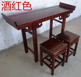 中式实木课桌凳 国学桌双人桌 仿古书画教室桌椅书法桌学生学习桌